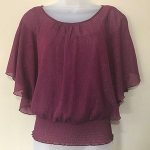 IZ Byer Blouse Red Wine